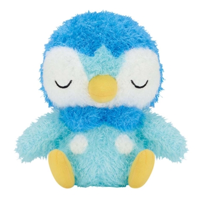 Authentic Pokemon plush Piplup Kutsurogi Time 23cm, banpresto